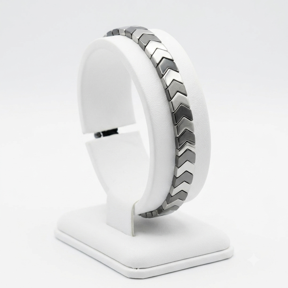 Men's Dark Metallic Chevron Bracelet