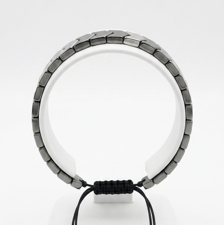 Men's Dark Metallic Chevron Bracelet